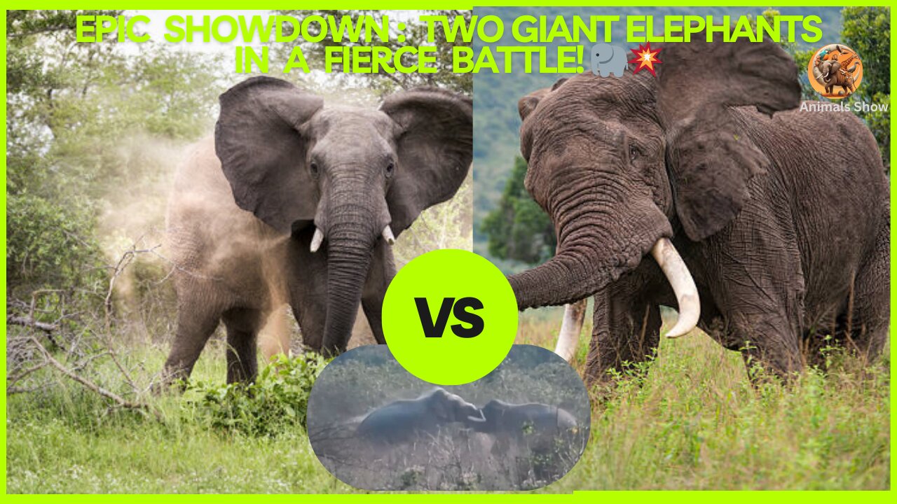 Epic Showdown: Two Giant Elephants in a Fierce Battle! 🐘💥