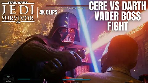 Cere vs Darth Vader FULL BOSS FIGHT | Star Wars Jedi Survivor 4K Clips