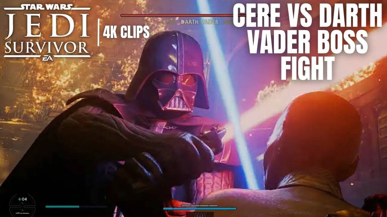 Cere vs Darth Vader FULL BOSS FIGHT | Star Wars Jedi Survivor 4K Clips