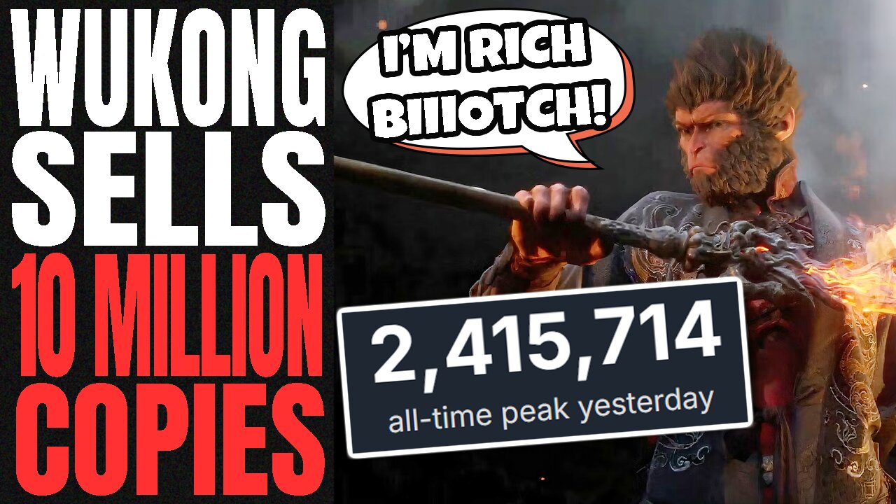 Black Myth Wukong DESTROYS THE COMPETITION | Non DEI Game Surpasses 10 MILLION COPIES SOLD WORLDWIDE