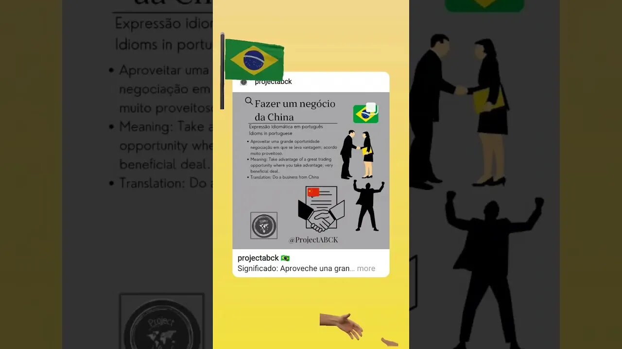 🇧🇷 Fazer um negócio da china