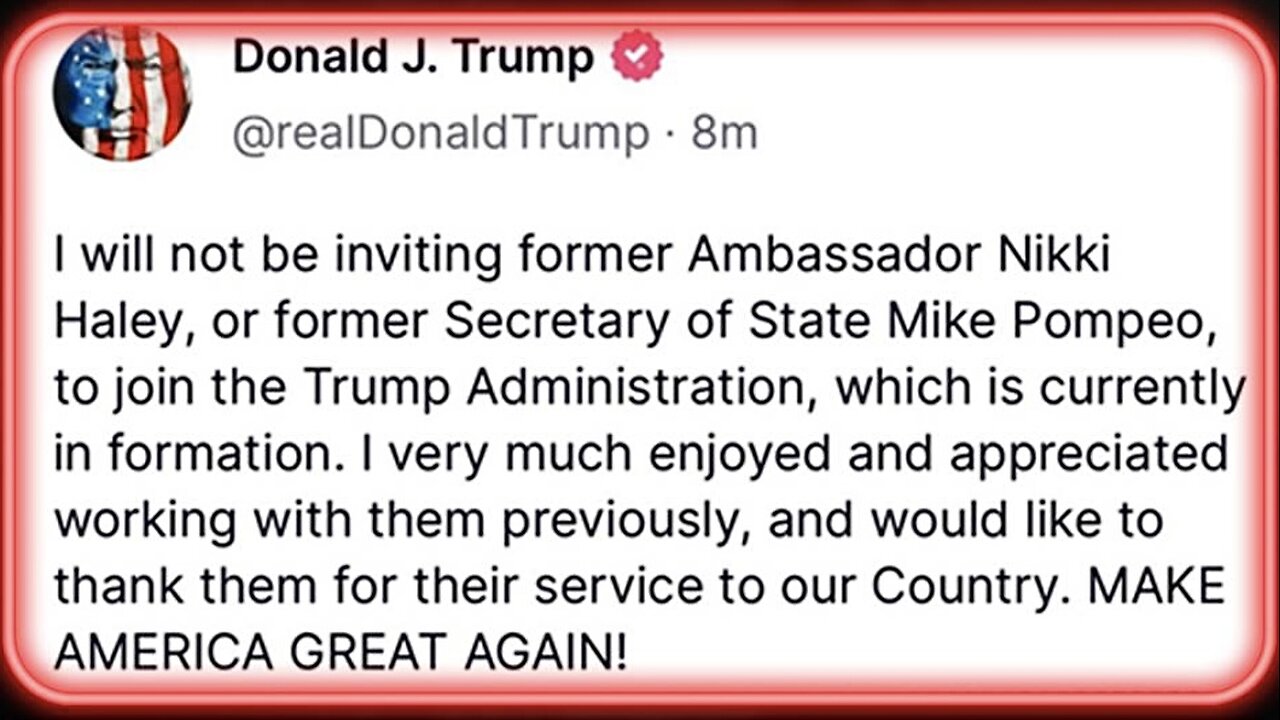 BREAKING: President Trump Preemptively Fires Illuminati Snakes, Nikki Haley and Mike Pompeo! — Break Out The Champagne!!! 🥂🍾