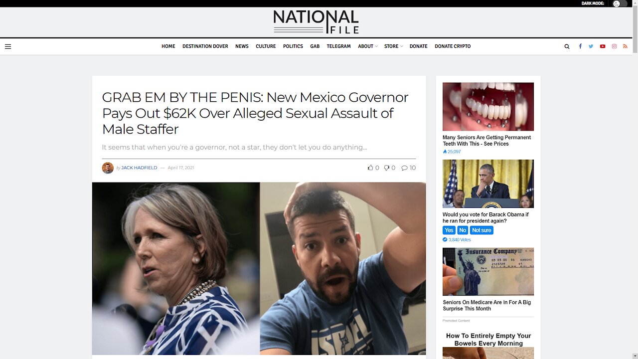 New Mexico Democratic Governor Is Allegedly Serial Penis Grabber