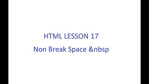 HTML Lesson 17
