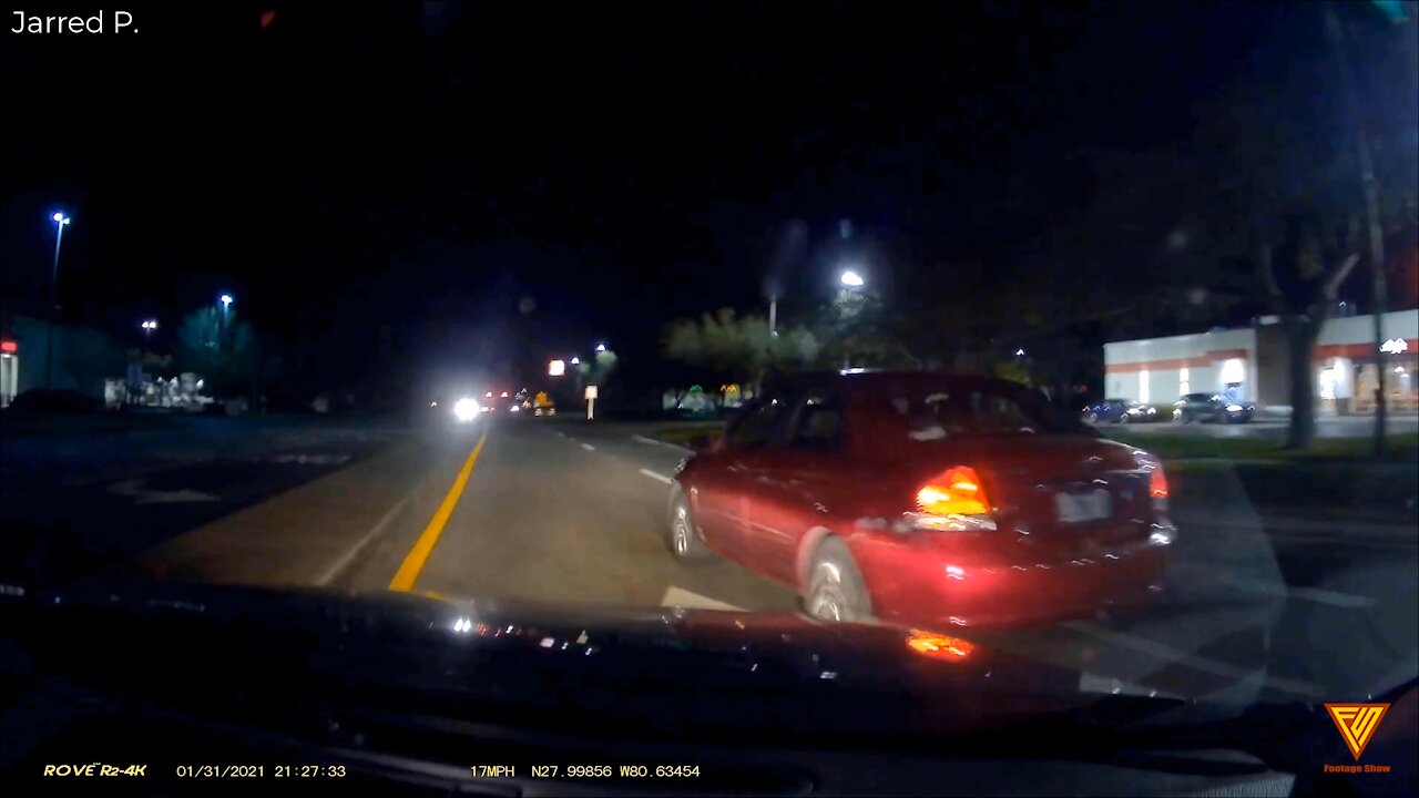 Truck makes illegal U turn