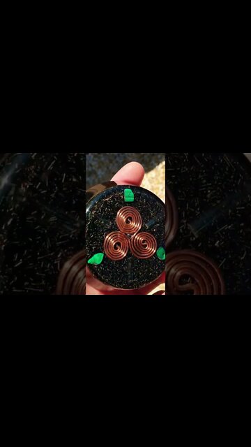 144mhz Triskelion Copper Coil ORGONITE- MWO Antenna- Malachite- Structure Your WATER ❄