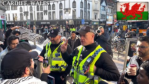 South Wales Police VS Pro-PS protesters, Cardiff