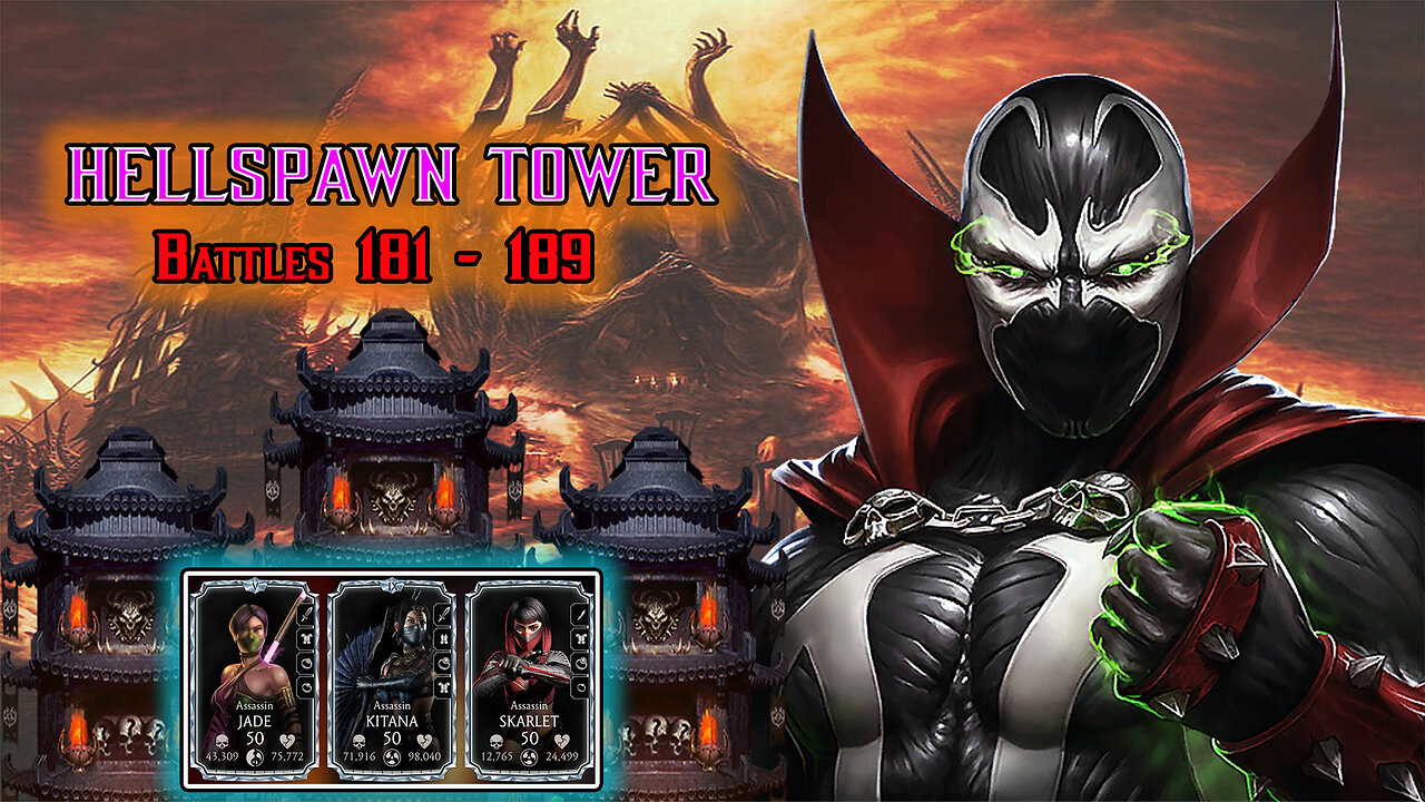 MK Mobile. HELLSPAWN Tower - Battles 181 - 189