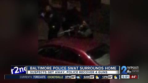 Baltimore Police SWAT surrounds home