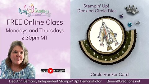 👑 Stampin' Up! Deckled Circle Dies - Circle Rocker Card