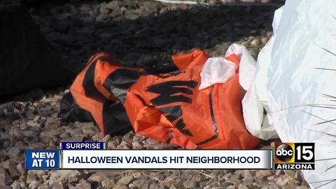 Halloween vandals hit Surprise neighborhood