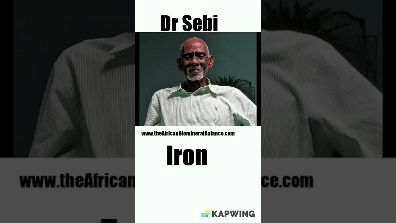 DR SEBI - FLOR DE MANITA, IRON, CARAO #shorts #short