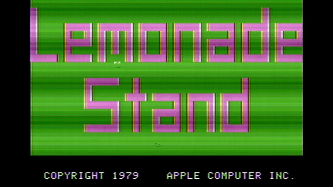 Lemonade Stand on the Apple II+ 1979