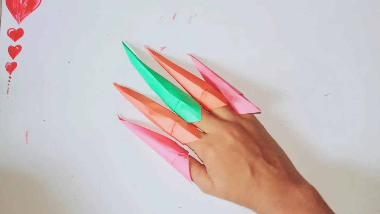 DIY Fake Nails | How To Make Fake Nails At Home Handmade Fake Nails | Paper Nails