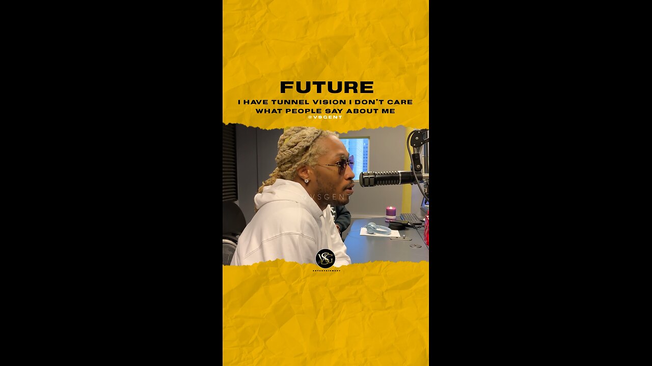 #future I have tunnel vision I don’t care what people say about me. 🎥 @iamflyguydc