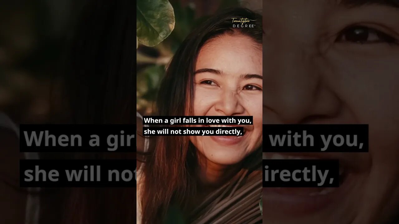 When a girl falls in love with you