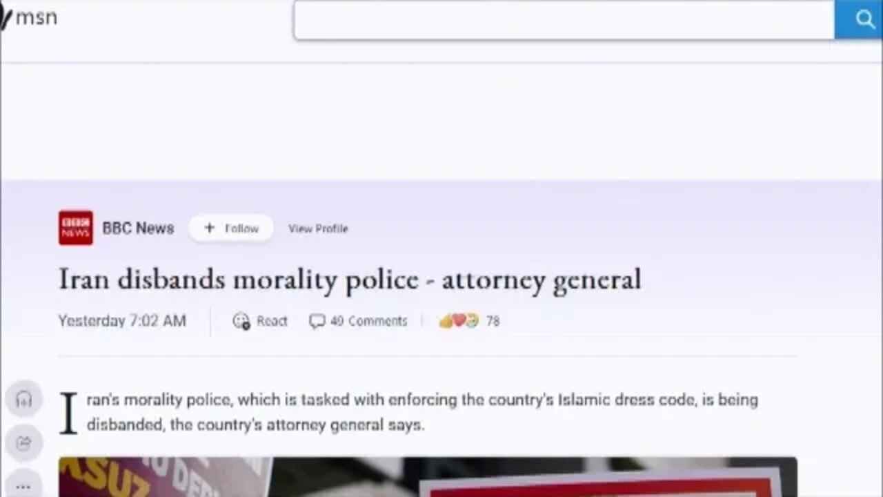 Iran disbands Morality police #shorts