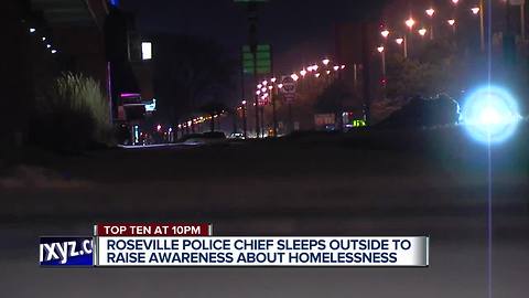 Roseville police chief sleeping outside