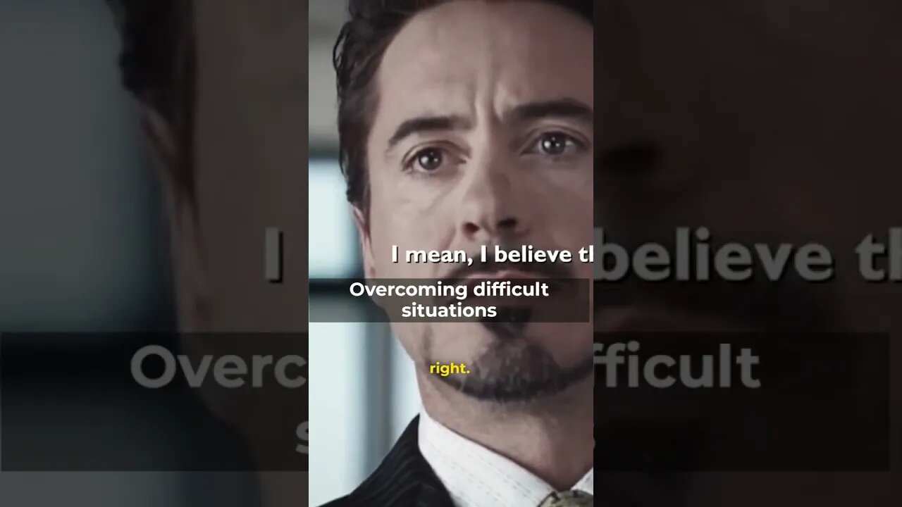 Overcoming difficult situations Robert Downey Jr.