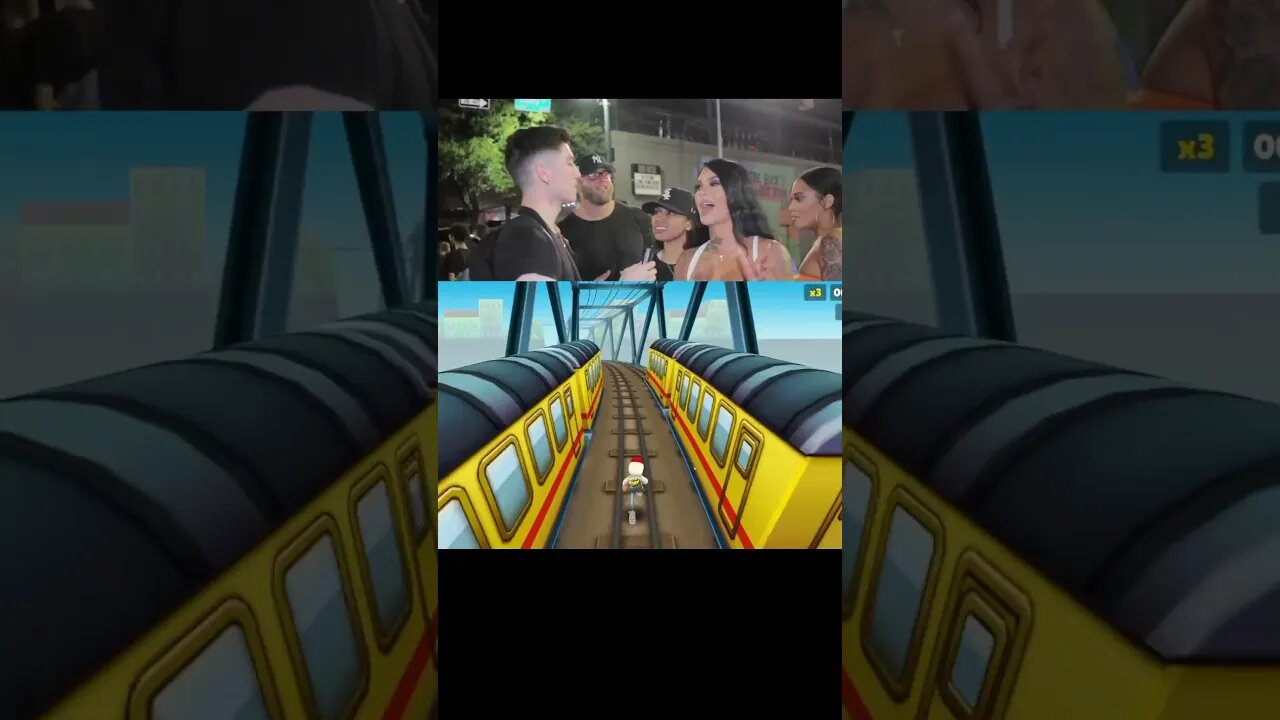 Subway surfer had to cover that one up for the team #streetinterviews # #fyp