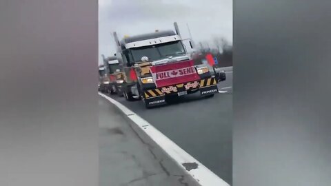 Buffalo NY Supporting Canada In Protest Against Restrictions