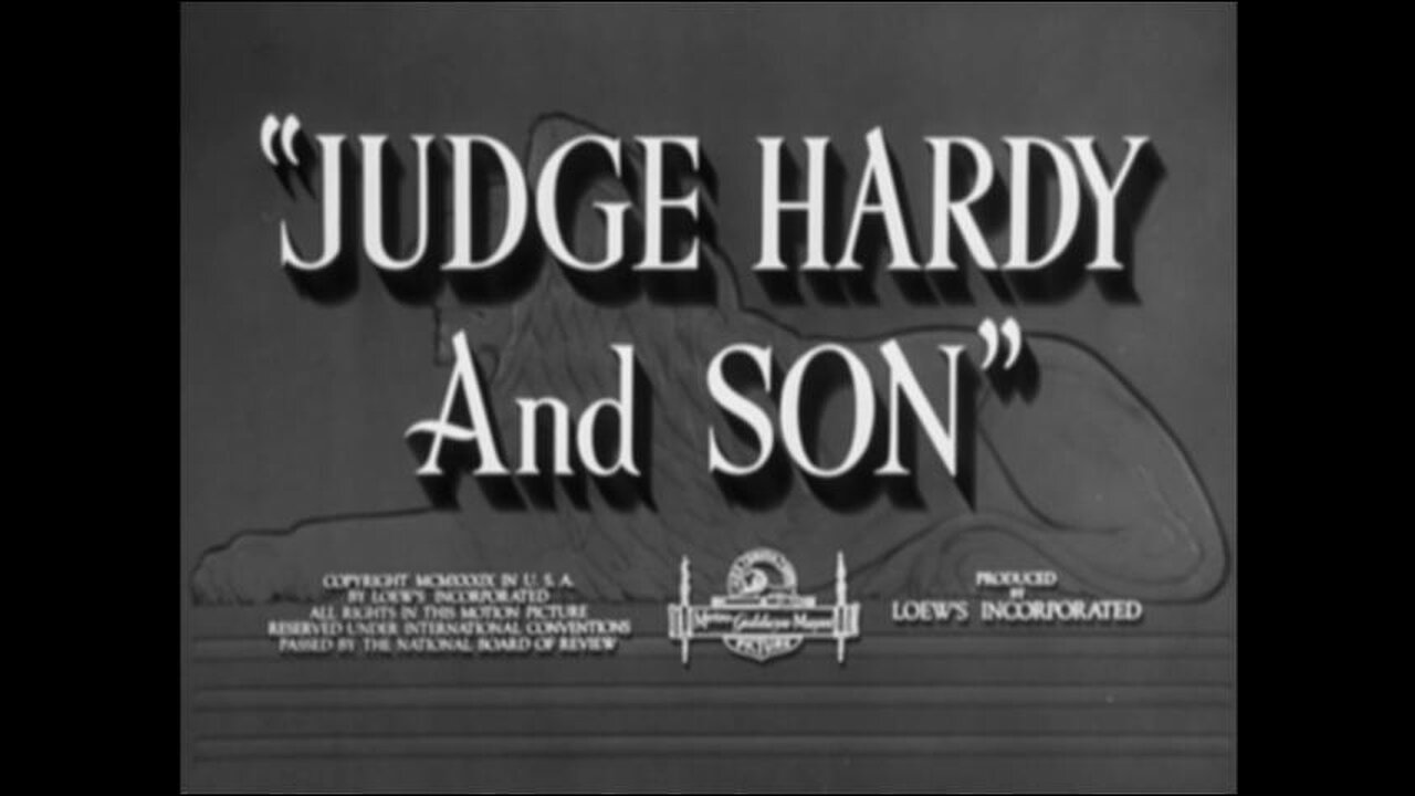 Judge Hardy and Son (1939) B&W Comedy starring Mickey Rooney