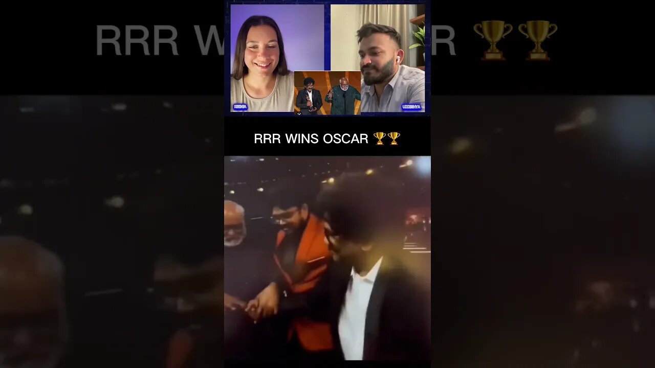 RRR wins Oscar!#oscars #rrr#naatunaatu #rajamouli #ntr#ramcharan