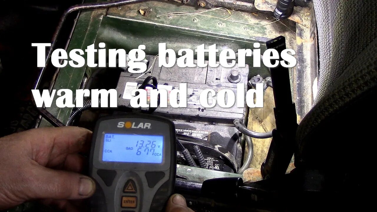 Real time testing of batteries. The difference between warm batteries and cold