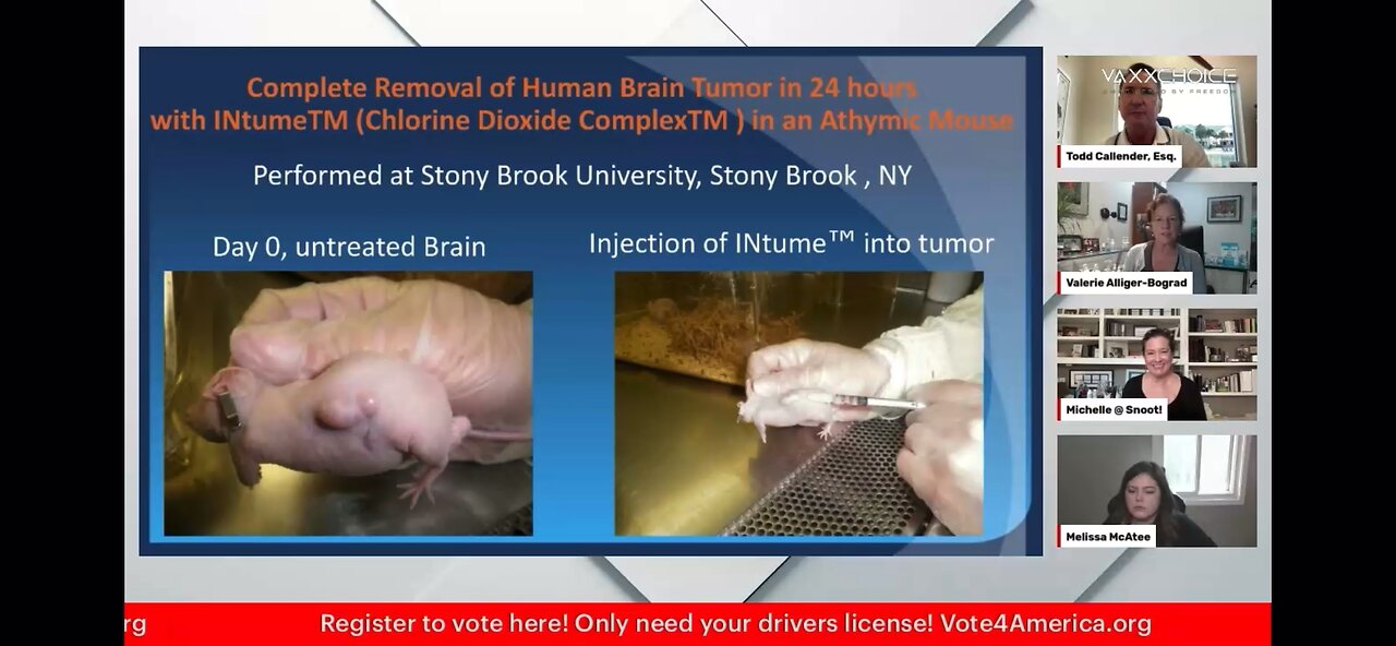 What chlorine dioxide does to brain tumor