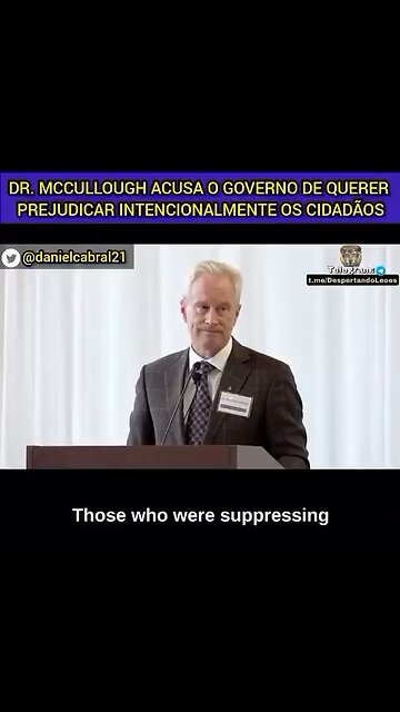 Dr McCullough acusa que governos são coniventes com as mortes?