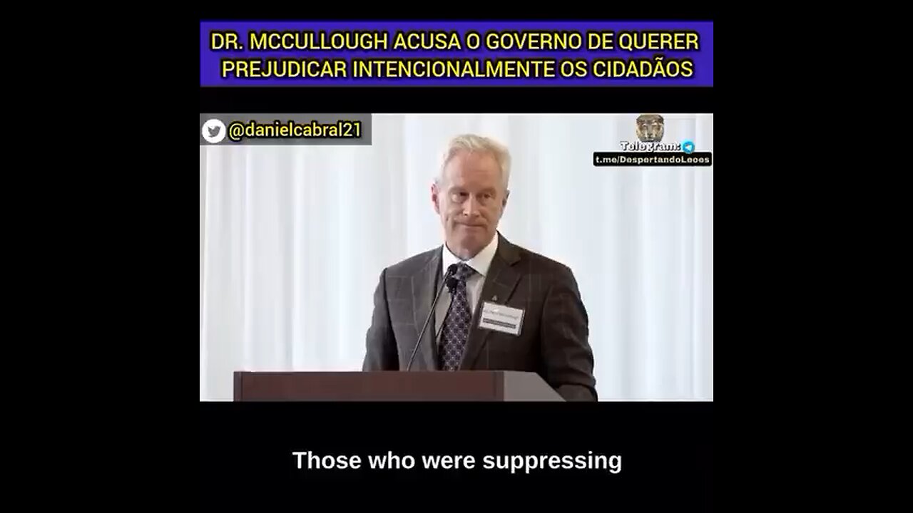 Dr McCullough acusa que governos são coniventes com as mortes?