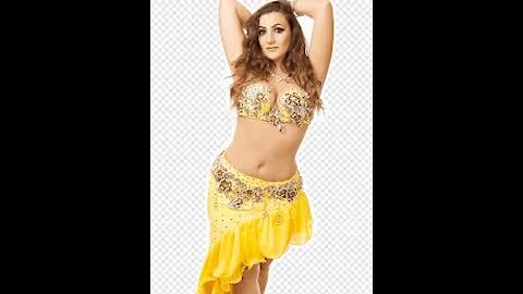 A belly dancer who belly dances the belly dance