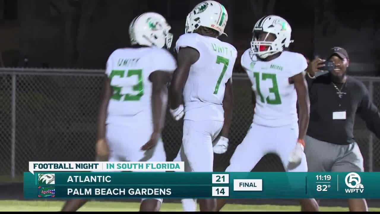 Atlantic holds off Palm Beach Gardens 21-14