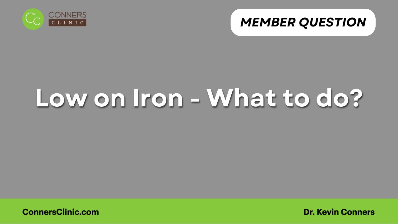 Low on Iron - What to do?