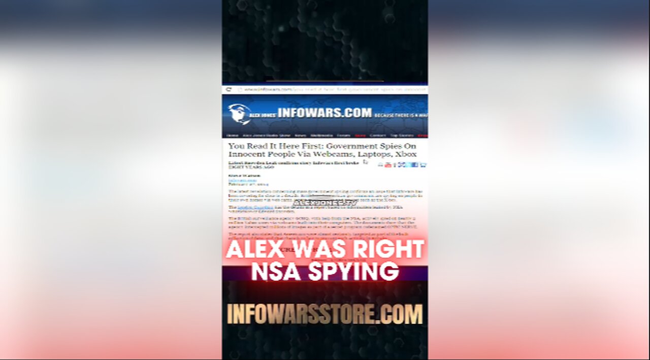 Alex Jones Was Right, NSA Illegally Spying on Americans - 2/28/14