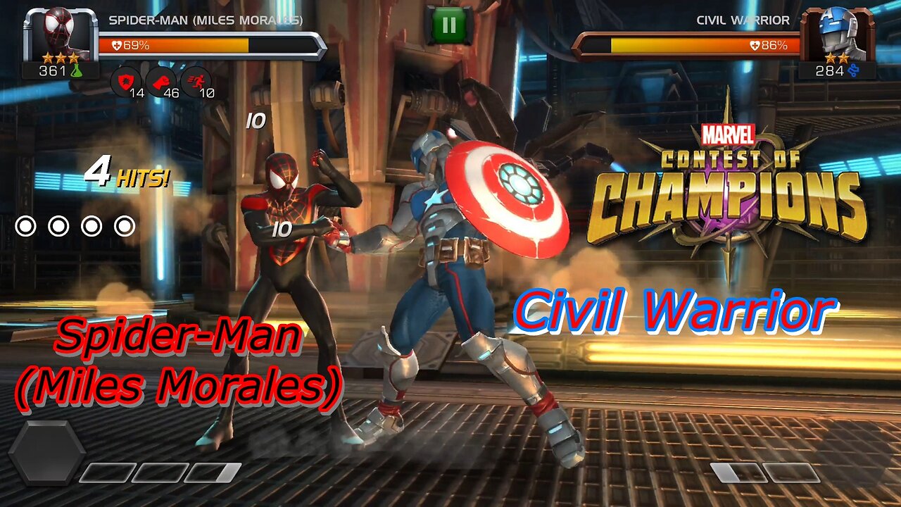 Spider-Man (Miles Morales) vs. Civil Warrior | Marvel Contest of Champions | Wavy Michael