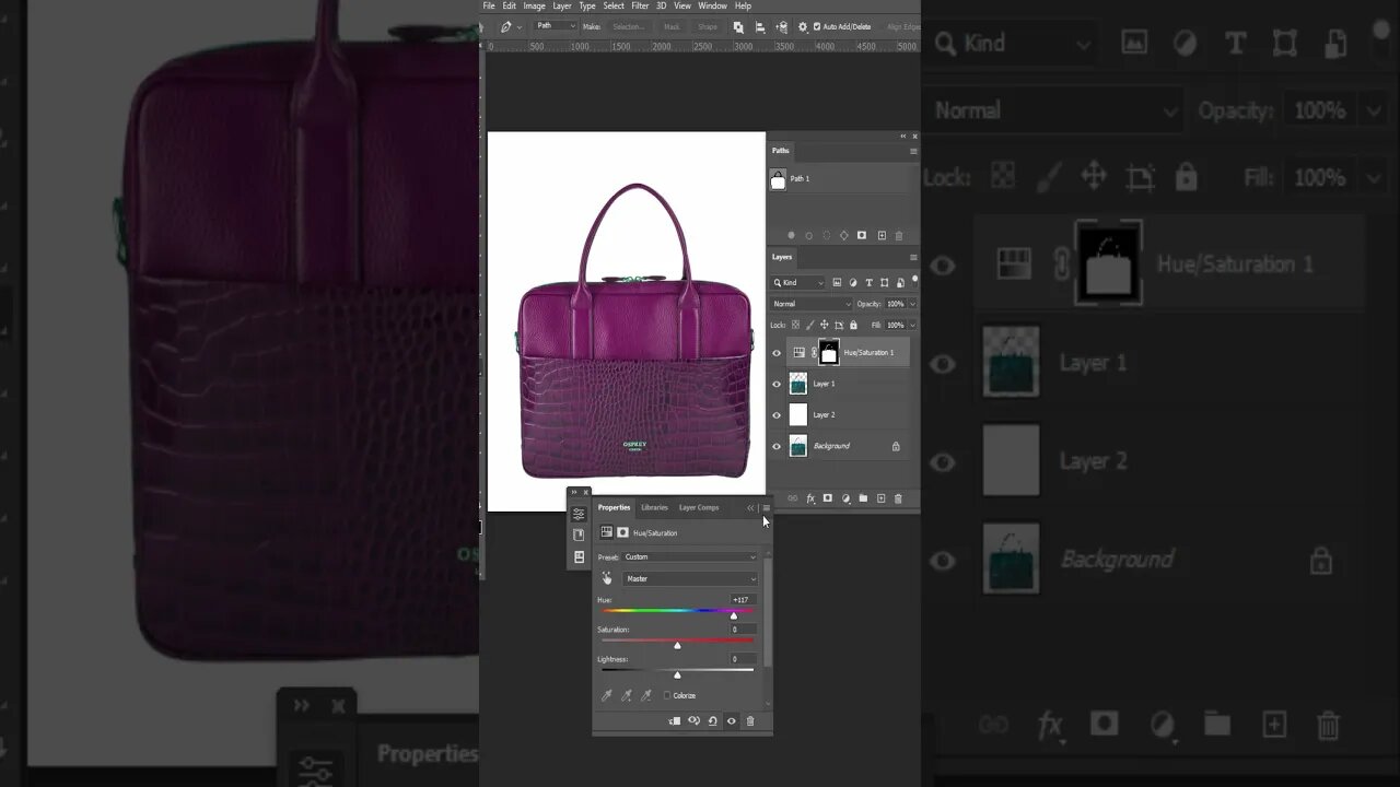 How to change Object Color in Photoshop #changebagcolor #photocolorcorrection