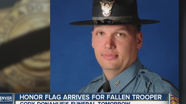 Honor Flag arrives for CSP Trooper Cody Donahue