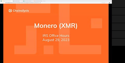 Chainalysis Monero XMR IRS Office Hours August 29, 2023 presentation