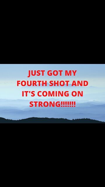 JUST GOT MY 4TH SHOT AND IT'S REALLY COMING ON STRONGER THAN EVER