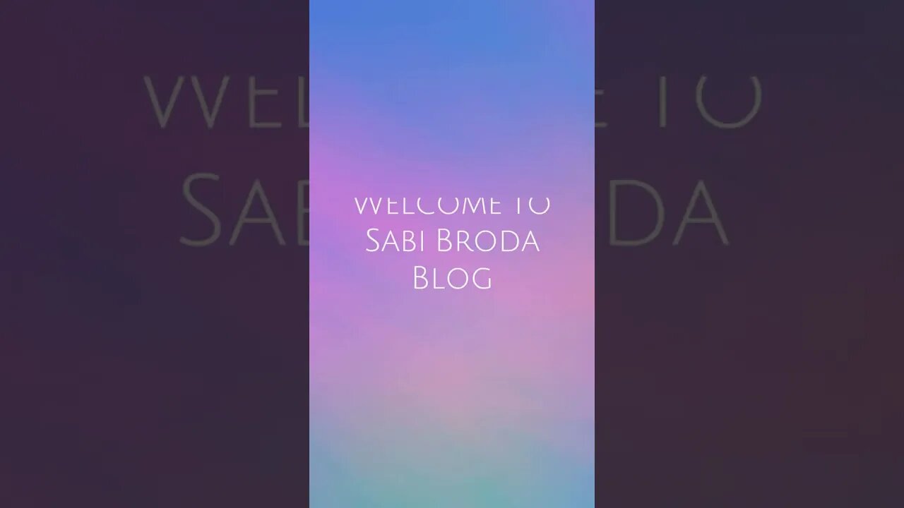 Welcome to Sabi Broda Blog