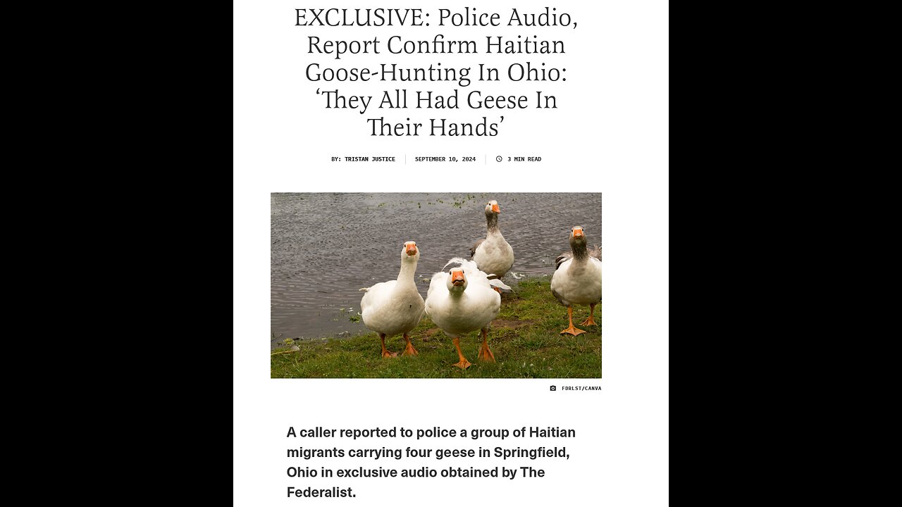 Police Audio, Report Confirm Haitian Goose-Hunting In Springfield Ohio