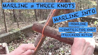 Marline Spike into 3 other knots