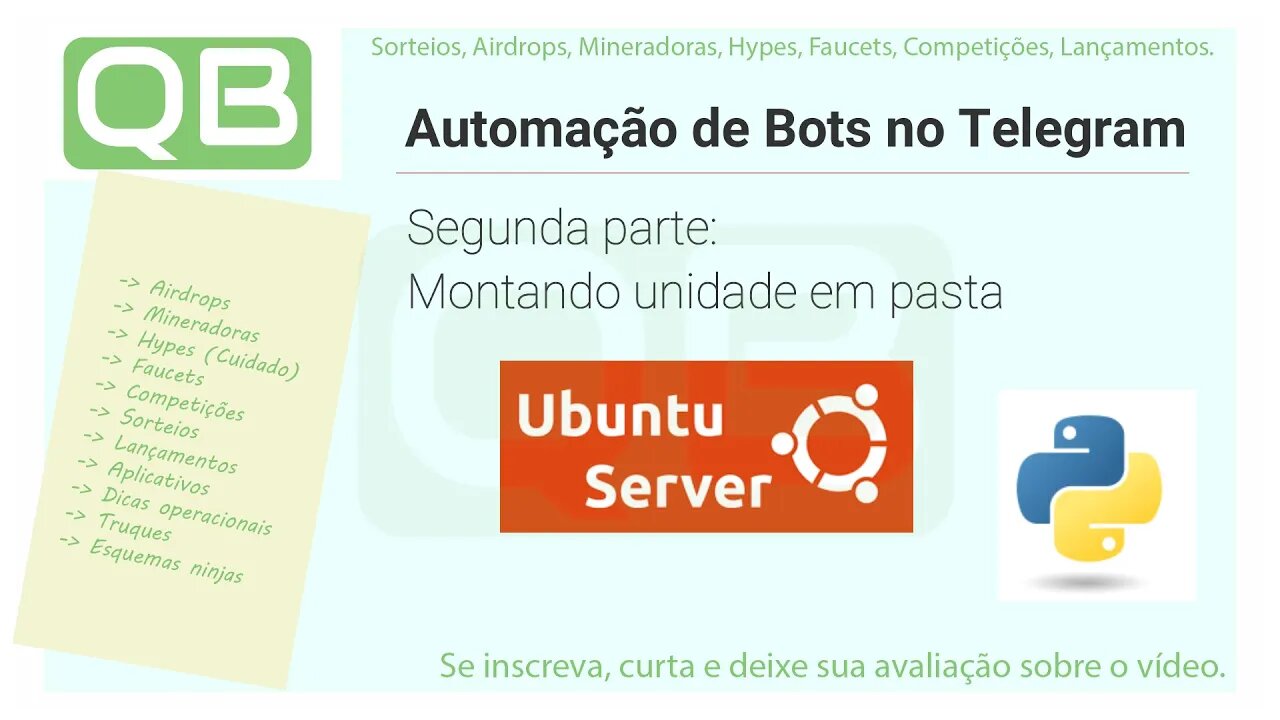 Automação de Bots no Telegram - Acessando unidade sda - Montando disco