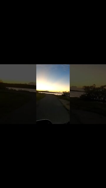 sun rise from my motorcycle