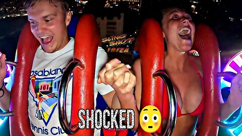 Slingshot ride Girls Reaction Best Reactions caught in camera