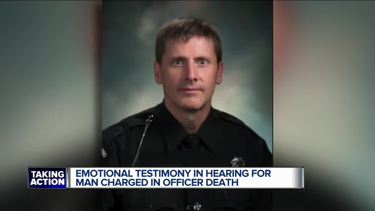 Enotional testimony in hearing for man charged in officer's death