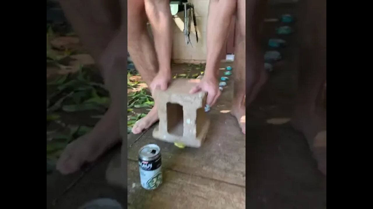 how many cans did he crush