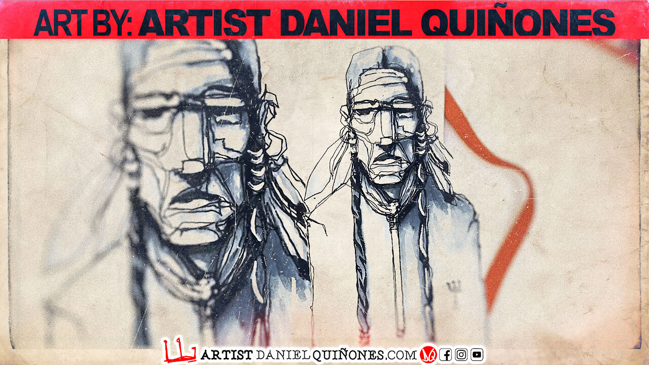 Native American Indian Art | Time-Lapse Drawing art VOL. 7 | by: Artist Daniel Quinones