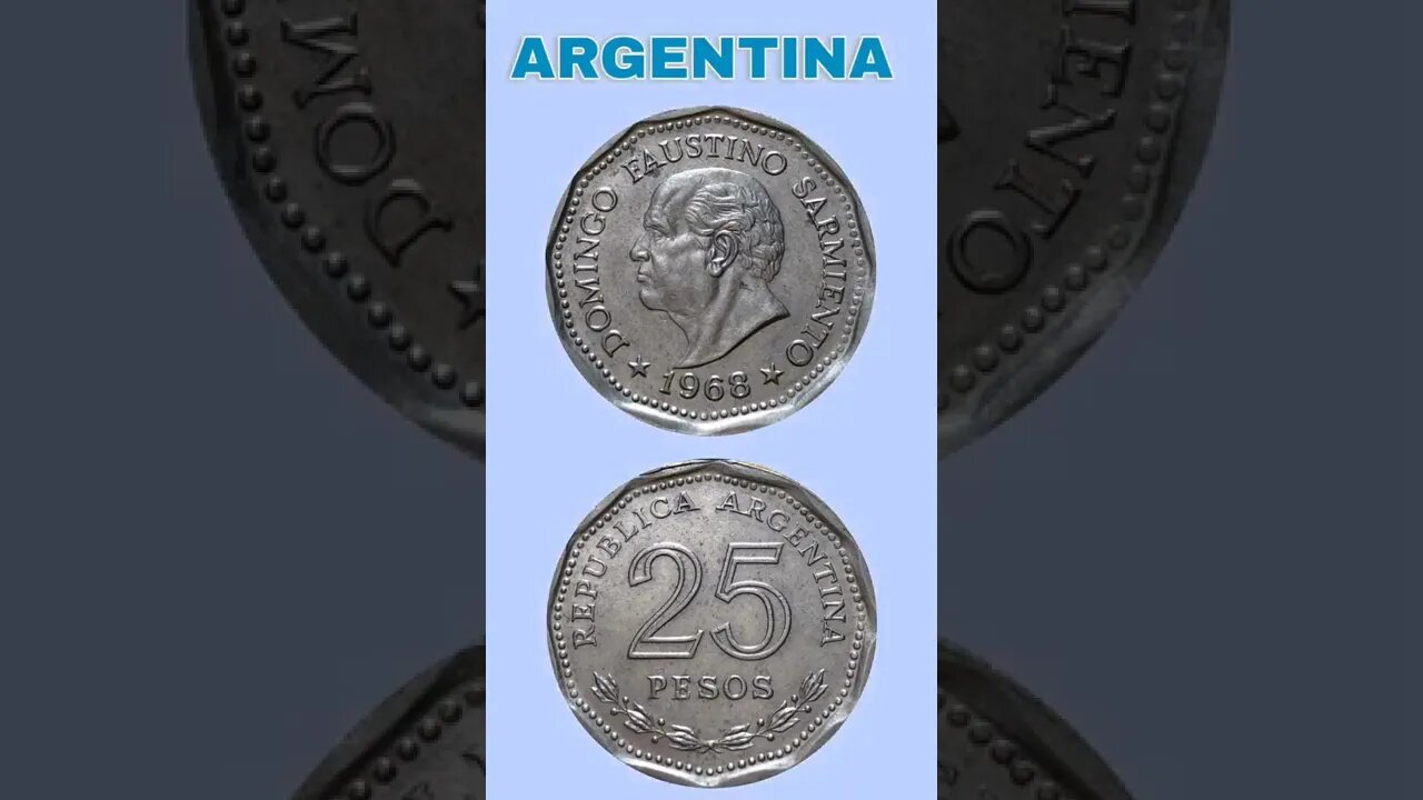 Argentina 25 pesos 1968.#shorts #coinnotesz